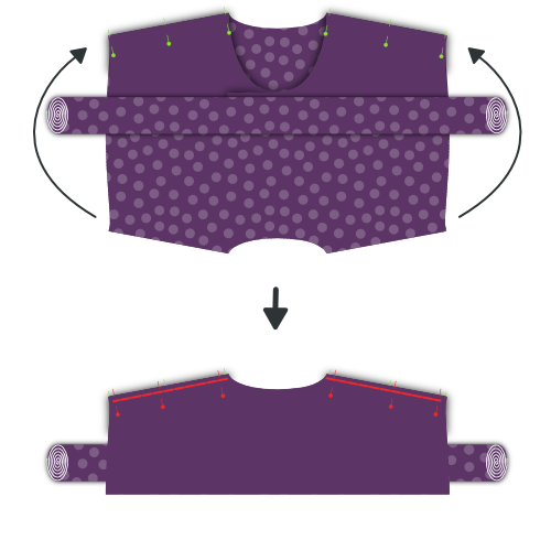 Roll your shift up between the yokes