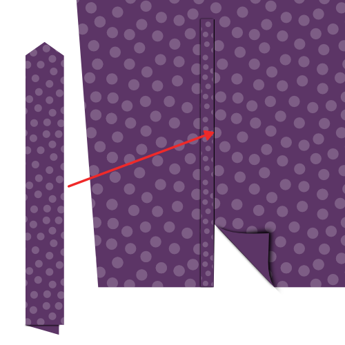 Slide placket in position
