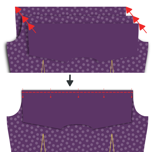 Join the yokes to the back