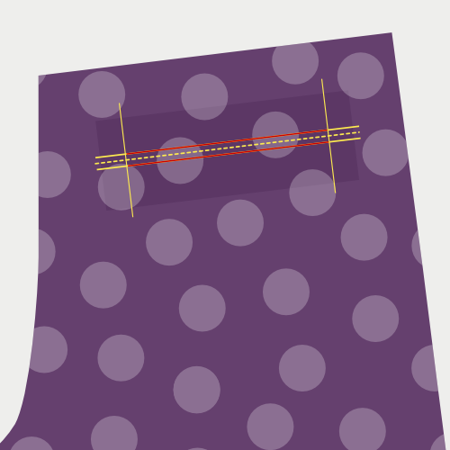 Mark the
welt pocket on the good side of the fabric Mark the welt pocket on the good side of the fabric